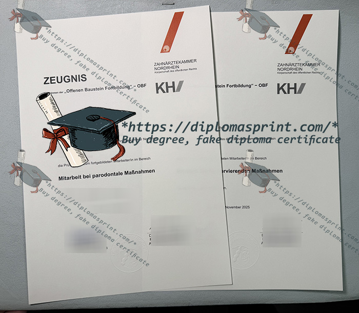 Zahnärztekammer Nordrhein Zeugnis