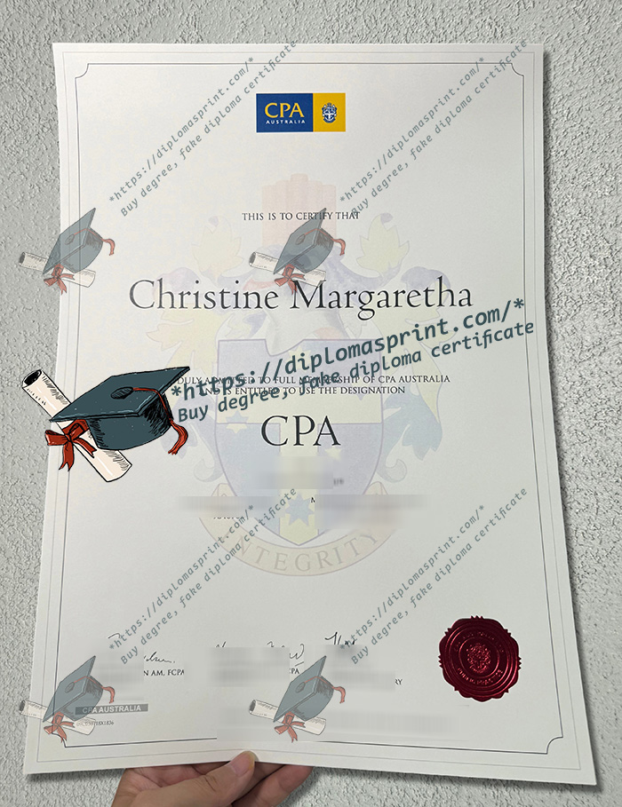 CPA Australia Certificate