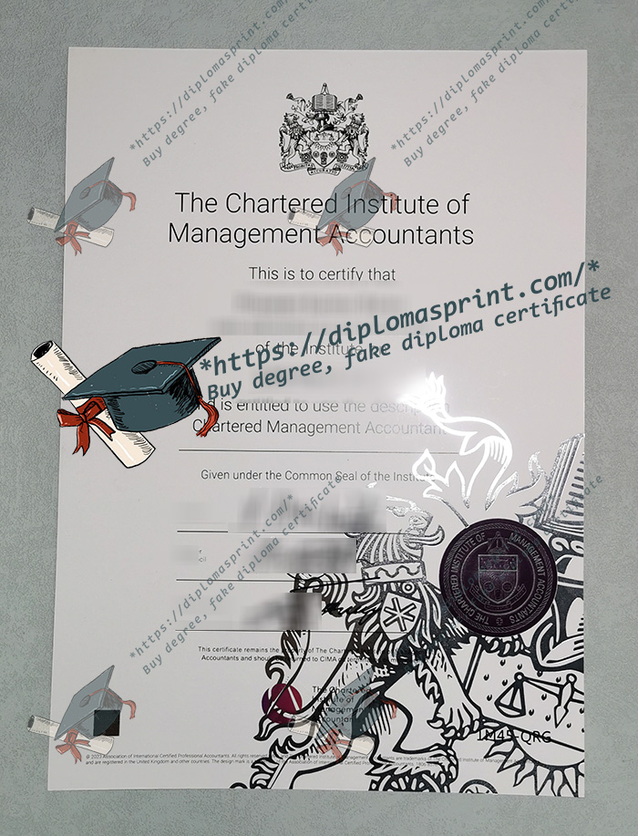 CIMA Advanced Diploma facsimile
