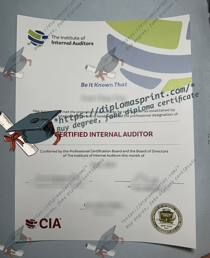 Certified Internal Auditor Certificate, CIA Certificate