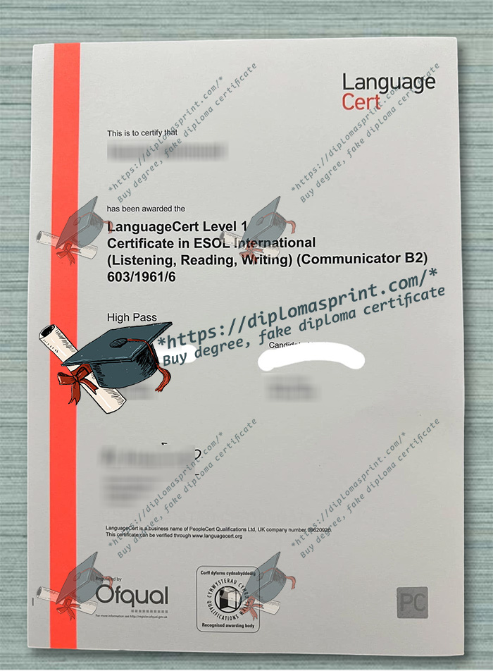 Languagecert ESOL C2 Certificate
