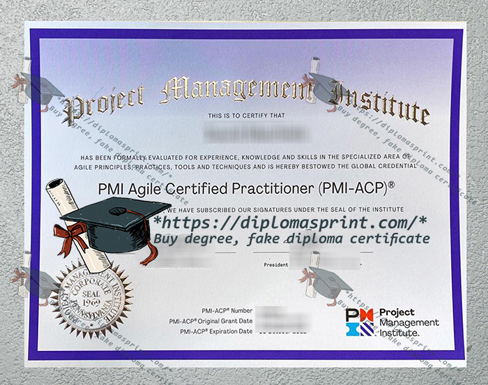 PMI-ACP certificate replica