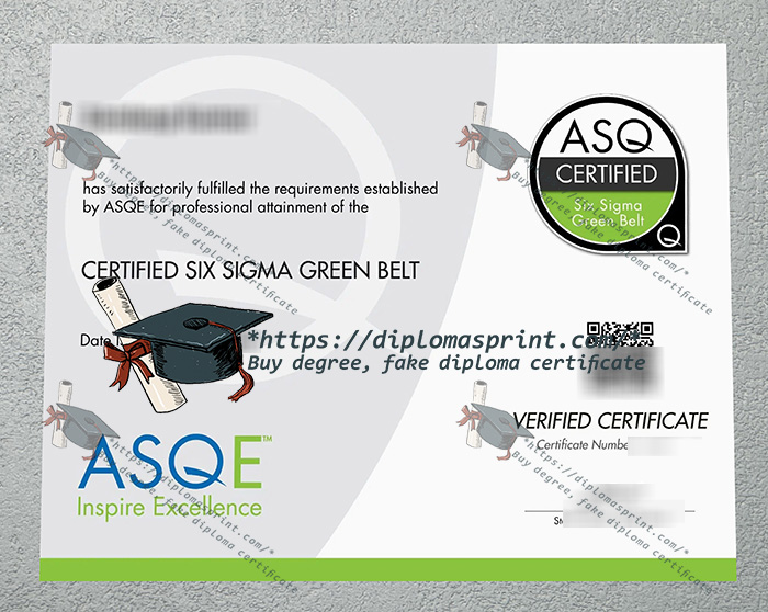 Six Sigma Green Belt Certificate
