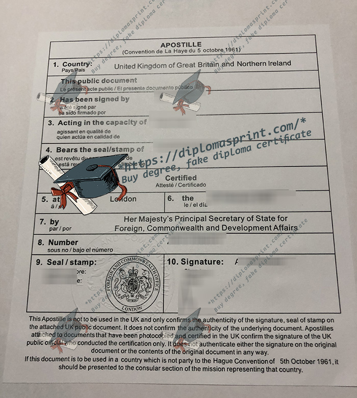 UK apostille replica
