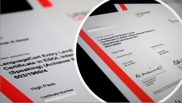 Languagecert ESOL C2 Certificate