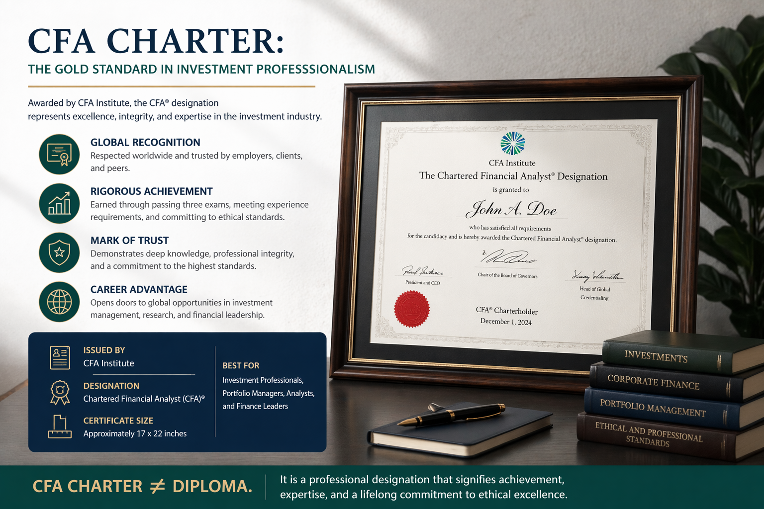 CFA charterholder plaque replica