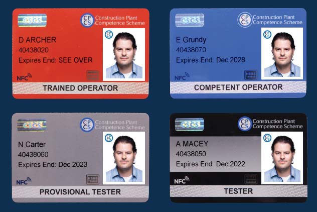 CPCS Plant Operator Competence Card replica